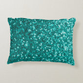 ターコイズの輝き:明るいクローズアップ基礎 アクセントクッション (裏面)