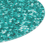 ターコイズの輝き:明るいクローズアップ基礎 カッティングボード (角)