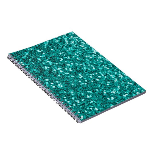 ターコイズの輝き:明るいクローズアップ基礎 ノートブック (右側)