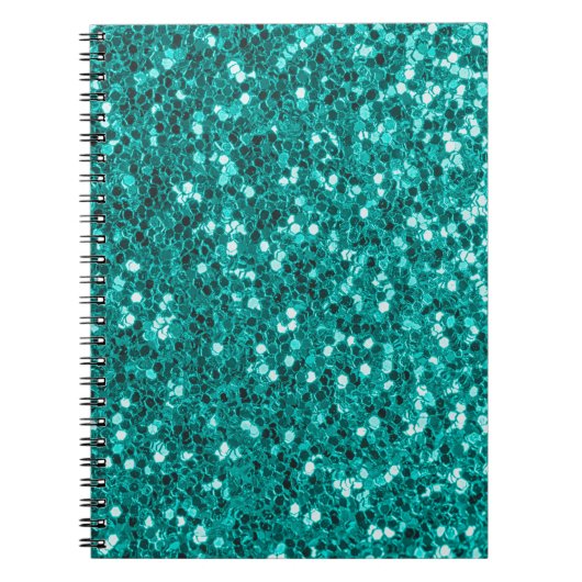 ターコイズの輝き:明るいクローズアップ基礎 ノートブック (正面)