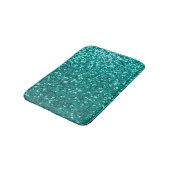 ターコイズの輝き：明るいクローズアップ基礎 バスマット (アングル)