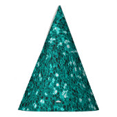 ターコイズの輝き：明るいクローズアップ基礎 パーティーハット (左)