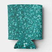 ターコイズの輝き:明るいクローズアップ基礎 缶クーラー (裏面)