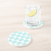 ターコイズの部族矢印パターン コースター (側面)