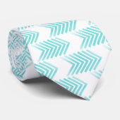 ターコイズの部族矢印パターン ネクタイ (ロール)