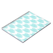 ターコイズの部族矢印パターン ノートブック (左側)