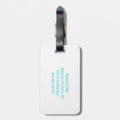 ターコイズの部族矢印パターン ラゲッジタグ (裏面縦)
