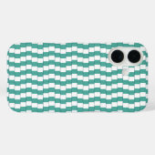 ターコイズの錯乱するライン Case-Mate iPhoneケース (裏面 (横))