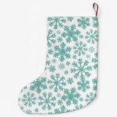 ターコイズの雪。名カスタム前の スモールクリスマスストッキング (裏面)