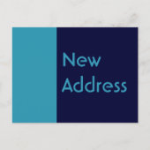 ターコイズの青いアドレスの変更 案内ポストカード (正面)