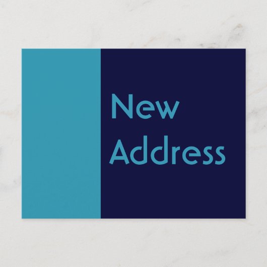 ターコイズの青いアドレスの変更 案内ポストカード (正面)