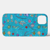 ターコイズの魚パターン Case-Mate iPhoneケース (裏面 (横))