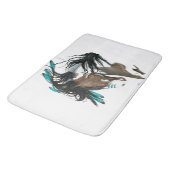 ターコイズのBihrle著威厳のあるなまだら馬の馬 バスマット (アングル)