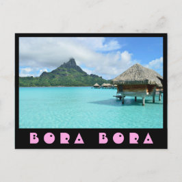 ターコイズのBora Boraの礁湖のOverwaterリゾート ポストカード