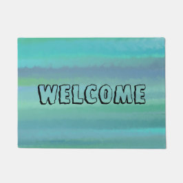 ターコイズはお気に入りのMy Color Welcome Doormat ドアマット