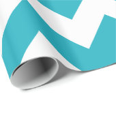 ターコイズはっきりしたなシェブロン ラッピングペーパー (ロールコーナー)