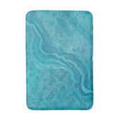 ターコイズはっきりしたマーブルバスマットラグ バスマット (正面縦)
