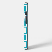 ターコイズはっきりしたモダン正方形 Case-Mate iPhoneケース (裏面 / 左)