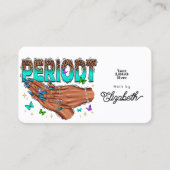 ターコイズはっきりした歯周アフリカ系アメリカネイルサロン 名刺 (正面)