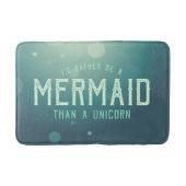 ターコイズは一角獣(ユニコーン)より人魚おもしろいだ バスマット (正面)