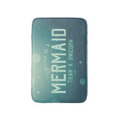 ターコイズは一角獣(ユニコーン)より人魚おもしろいだ バスマット (正面縦)