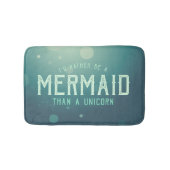 ターコイズは一角獣(ユニコーン)より人魚おもしろいだ バスマット (正面)