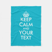 ターコイズは平静およびあなたの文字のフリースブランケットを保ちます フリースブランケット (正面)