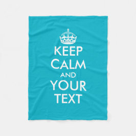 ターコイズは平静およびあなたの文字のフリースブランケットを保ちます フリースブランケット
