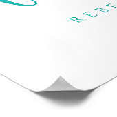 ターコイズは永遠のサイン結婚にようこそ ポスター (角)