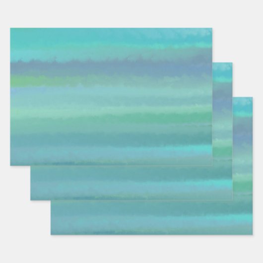 ターコイズは私の色お気に入りのギフト包装紙 ラッピングペーパーシート (セット)