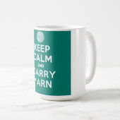 ターコイズは穏やか保ち、ヤーンを運びます コーヒーマグカップ (正面右)