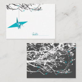 ターコイズぶら下がったズクレーン支部東アジア結婚ズ プレイスカード