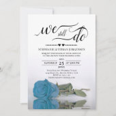 ターコイズまたはスカイブルーバラ我々はまだ誓いの更新を行う 招待状 (正面)