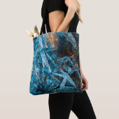 ターコイズアイス抽象芸術 トートバッグ (クローズアップ)