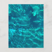 ターコイズアクアウォーター反射スクラップブック紙 (正面)