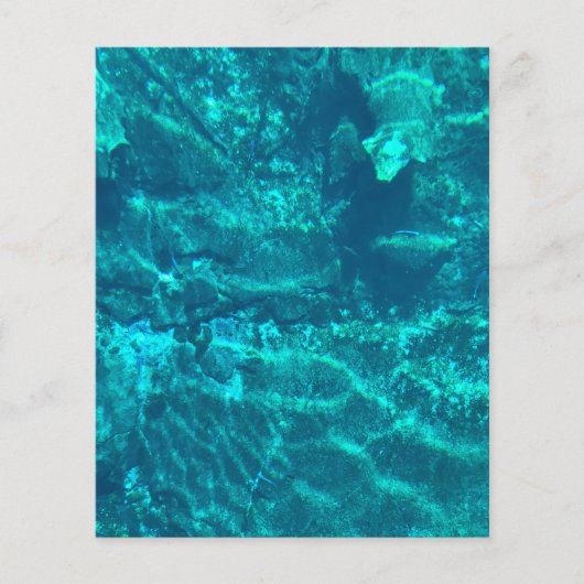 ターコイズアクアウォーター反射スクラップブック紙 (正面)