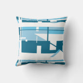 ターコイズアクアオンホワイト水平南西ルック クッション (裏面)