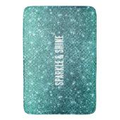 ターコイズアクアグリーンスパークル バスマット (正面縦)