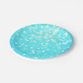 ターコイズアクアピクセル紙プレート ペーパープレート (アングル)