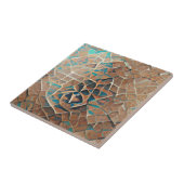 ターコイズアクアブラウンベージュセラミックタイル タイル (側面)