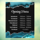 ターコイズアゲート営業時間窓用ステッカー ウィンドウサイン (シート3)