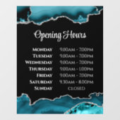 ターコイズアゲート営業時間窓用ステッカー ウィンドウサイン (シート)