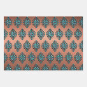 ターコイズアステカ記号 ラッピングペーパーシート (正面)