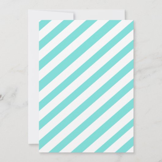 ターコイズアロハベビーシャワーハワイアンルアウ(ハワイ式宴会) 招待状 (裏面)