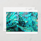 ターコイズアワロパウアシェル詳細 ポストカード (正面/裏面)