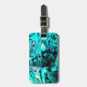 ターコイズアワロパウアシェル詳細 ラゲッジタグ (正面縦)