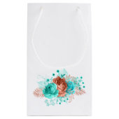 ターコイズアンドコーラルトロピッ結婚カルズゲス感謝していト スモールペーパーバッグ (裏面)