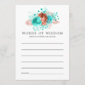 ターコイズアンドコーラル熱帯フローラブライダルアドバイス アドバイスカード (正面)