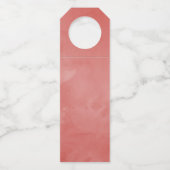 ターコイズアンドコーラル熱帯フローラ結婚ズ ボトルネックタグ (裏面)