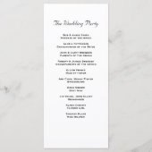 ターコイズアンドコーラル《植物》百日草フラワー結婚式 プログラム (裏面)